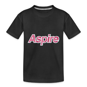 Design typographique Aspire - T-shirt bio Premium Enfant - noir - Devant