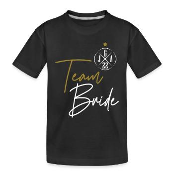 Team Bride - Kinder Premium Bio T-Shirt - Schwarz - Vorne