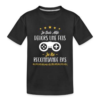Je suis allé dehors une fois - T-shirt bio Premium Enfant - noir - Devant