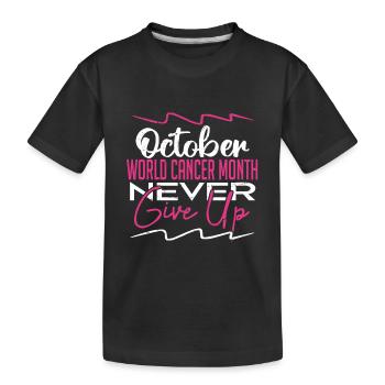 Fight against Breast Cancer | Pink October - Kids' Premium Organic T-Shirt - black - Front