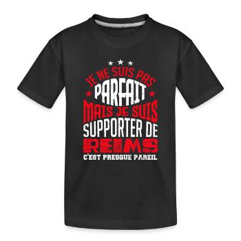 Cadeau Supporter de Reims Foot - T-shirt bio Premium Enfant - noir - Devant