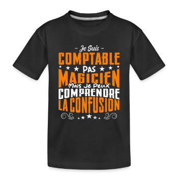 Je Suis Comptable Pas Magicien - T-shirt bio Premium Enfant - noir - Devant