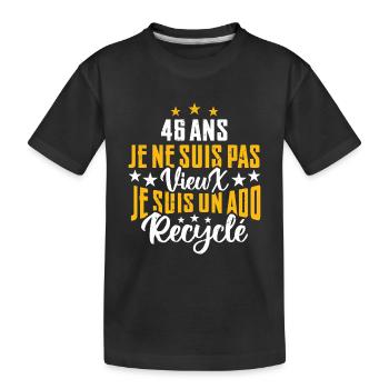46 ans | Cadeau d'anniversaire | fête des pères - T-shirt bio Premium Enfant - noir - Devant