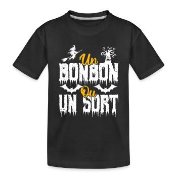 Un bonbon ou un sort - T-shirt bio Premium Enfant - noir - Devant