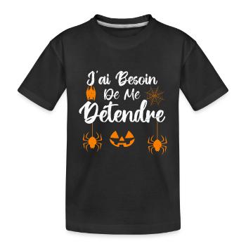 J’ai besoin de me détendre - T-shirt bio Premium Enfant - noir - Devant