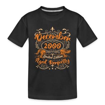 December 2000 | Limited Edition - Kids' Premium Organic T-Shirt - black - Front