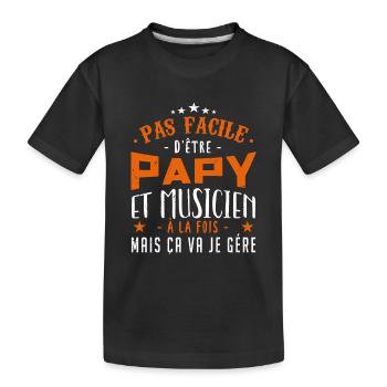 Papy Musicien - T-shirt bio Premium Enfant - noir - Devant