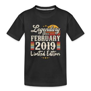 Legendary Since February 2019 | Limited Edition - Kids' Premium Organic T-Shirt - black - Front