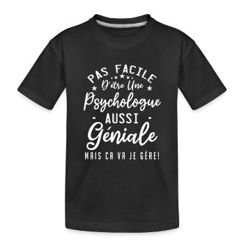 Psychologue - T-shirt bio Premium Enfant - noir - Devant