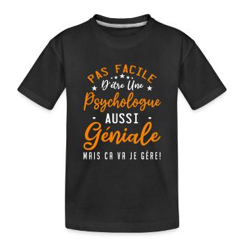 Psychologue - T-shirt bio Premium Enfant - noir - Devant