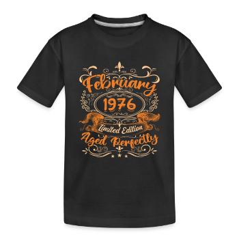 February 1976 | Aged Perfectly - T-shirt bio Premium Enfant - noir - Devant