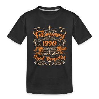 February 1990 | Aged Perfectly - T-shirt bio Premium Enfant - noir - Devant