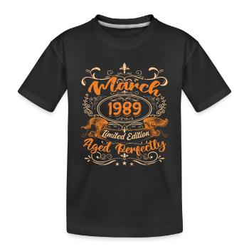 March 1989 | Aged Perfectly - T-shirt bio Premium Enfant - noir - Devant