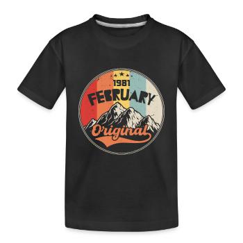 1981 - gift born in 1981 - Kids' Premium Organic T-Shirt - black - Front