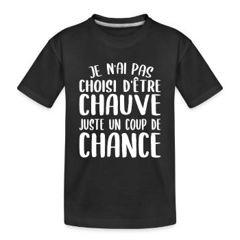 Chauve Cadeau Marrant Homme, Calvitie Chance - T-shirt bio Premium Enfant - noir - Devant
