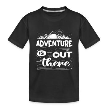 Camping Cadeau Lagerfeuerzelte Ausflug - Kinder Premium Bio T-Shirt - Schwarz - Vorne