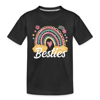 Besties - Kinder Premium Bio T-Shirt - Schwarz - Vorne