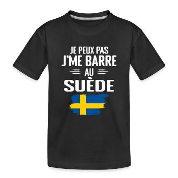 Ich kann nicht in Schweden bar sein - Kinder Premium Bio T-Shirt - Schwarz - Vorne