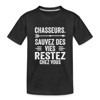 Humour Anti Chasse Pour La Protection Des Animaux - T-shirt bio Premium Enfant - noir - Devant