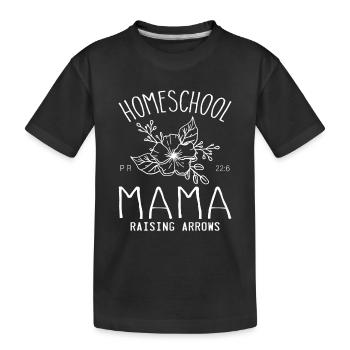 Mama zu Hause unterrichten - Kinder Premium Bio T-Shirt - Schwarz - Vorne
