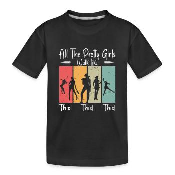 All The Pretty Girls Walk Like This Funny Baseball - T-shirt bio Premium Enfant - noir - Devant
