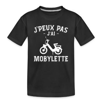 Ich kann nicht, ich habe Moped Geschenk Mob - Kinder Premium Bio T-Shirt - Schwarz - Vorne