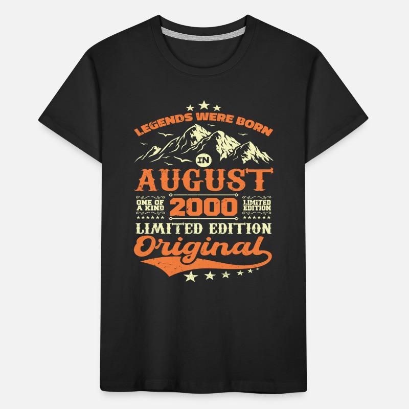 August 2000 Jubiläumslegenden 2000 August Kinder Premium Bio T-Shirt