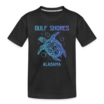 Gulf Shores Alabama Vacation Memories & Apparel - Kids' Premium Organic T-Shirt - black - Front