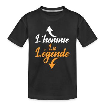 Homme la legende cadeau humour homme - T-shirt bio Premium Enfant - noir - Devant