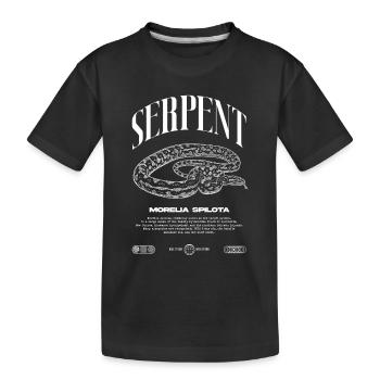 Carpet Python Modern Reptile Keeper Streetwear - Kids' Premium Organic T-Shirt - black - Front