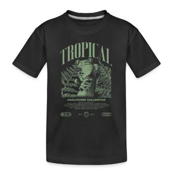 Rainette aux yeux rouges Amphibien de la forêt tropicale - T-shirt bio Premium Enfant - noir - Devant