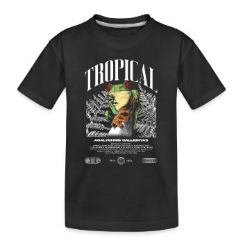 Rainette aux yeux rouges Amphibien de la forêt tropicale - T-shirt bio Premium Enfant - noir - Devant