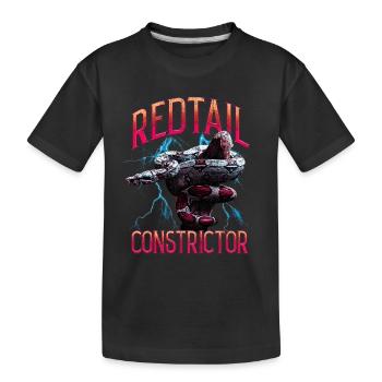 Red Tail Boa Modern Streetwear Reptile Keeper - Kids' Premium Organic T-Shirt - black - Front