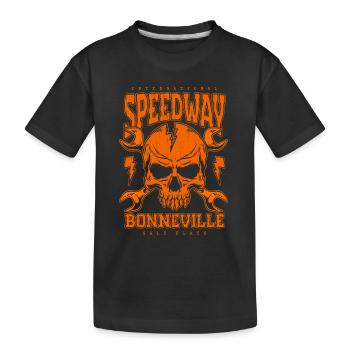 Bonneville Salt Flats Voiture de course rétro vintage - T-shirt bio Premium Enfant - noir - Devant