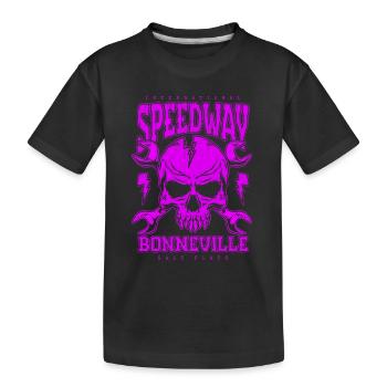 Bonneville Salt Flats Voiture de course rétro vintage - T-shirt bio Premium Enfant - noir - Devant