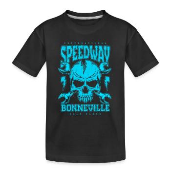 Bonneville Salt Flats Voiture de course rétro vintage - T-shirt bio Premium Enfant - noir - Devant