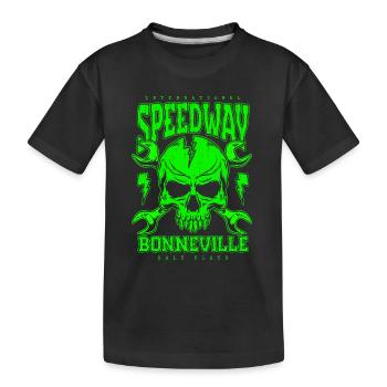 Bonneville Salt Flats Voiture de course rétro vintage - T-shirt bio Premium Enfant - noir - Devant