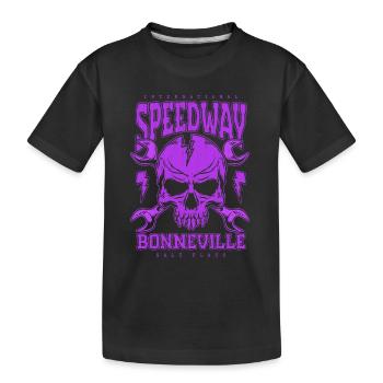 Bonneville Salt Flats Voiture de course rétro vintage - T-shirt bio Premium Enfant - noir - Devant