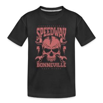 Bonneville Salt Flats Voiture de course rétro vintage - T-shirt bio Premium Enfant - noir - Devant