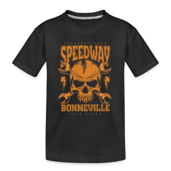 Bonneville Salt Flats Voiture de course rétro vintage - T-shirt bio Premium Enfant - noir - Devant