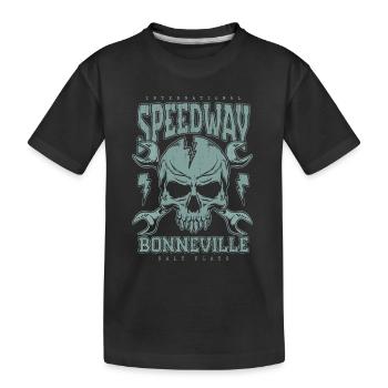 Bonneville Salt Flats Voiture de course rétro vintage - T-shirt bio Premium Enfant - noir - Devant