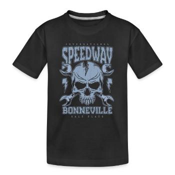 Bonneville Salt Flats Voiture de course rétro vintage - T-shirt bio Premium Enfant - noir - Devant
