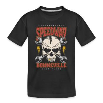 Bonneville Salt Flats Voiture de course rétro vintage - T-shirt bio Premium Enfant - noir - Devant