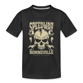Bonneville Salt Flats Voiture de course rétro vintage - T-shirt bio Premium Enfant - noir - Devant