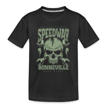 Bonneville Salt Flats Voiture de course rétro vintage - T-shirt bio Premium Enfant - noir - Devant