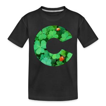 Trèfles C - T-shirt bio Premium Enfant - noir - Devant
