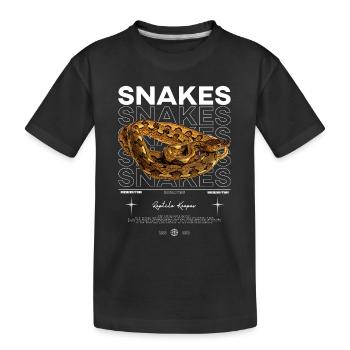 Python réticulé Streetwear Reptile Keeper - T-shirt bio Premium Enfant - noir - Devant