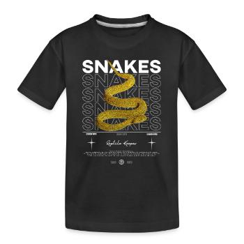 Gardien de reptile de cils Viper Modern Streetwear - T-shirt bio Premium Enfant - noir - Devant
