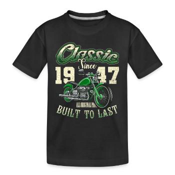 Motorcycle Bikers Motorbike Birthday Born In 1931 - Kids' Premium Organic T-Shirt - black - Front