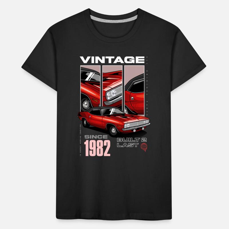 Ich bin nicht alt, ich bin ein Oldtimer, geboren 1982 Kinder Premium Bio T-Shirt